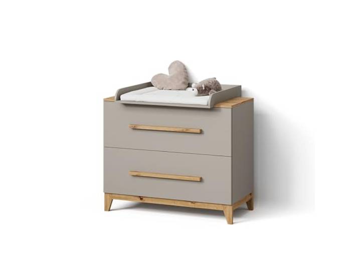 Livinity Wickelkommode Mailo Cashmere/Artisan mit 2 Schubladen