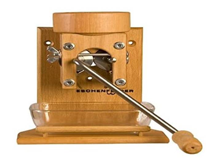 Eschenfelder Kornquetsche Flocker Wandmodell Alu- & Holz-Trichter Flockenquetsche Buche made in Germany (Holz-Trichter)
