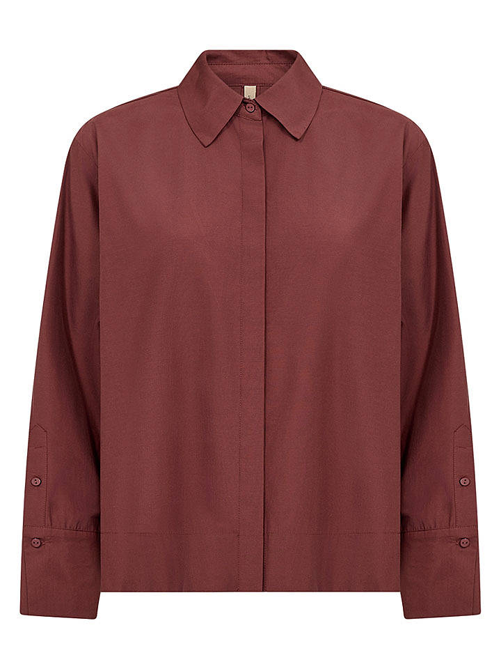soyaconcept Bluse "Netti" in Rotbraun - S