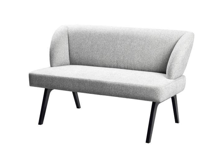 Sitzbank, Hellgrau, Holz, Buche, vollmassiv, 2-Sitzer, 140x86x48 cm, Esszimmer, Bänke, Sitzbänke
