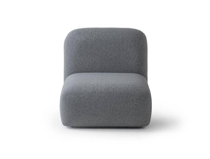 Xlmoebel Sessel Grauer Textil-Sessel mit Holzrahmen von XLMOEBEL (1-St., Grauer Textil-Sessel), Made in Europa