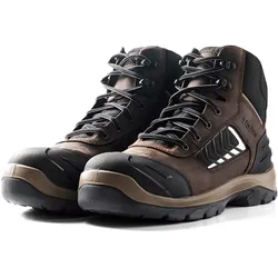 Sicherheitshochschuhe S3 "2452" braun - 43 - braun