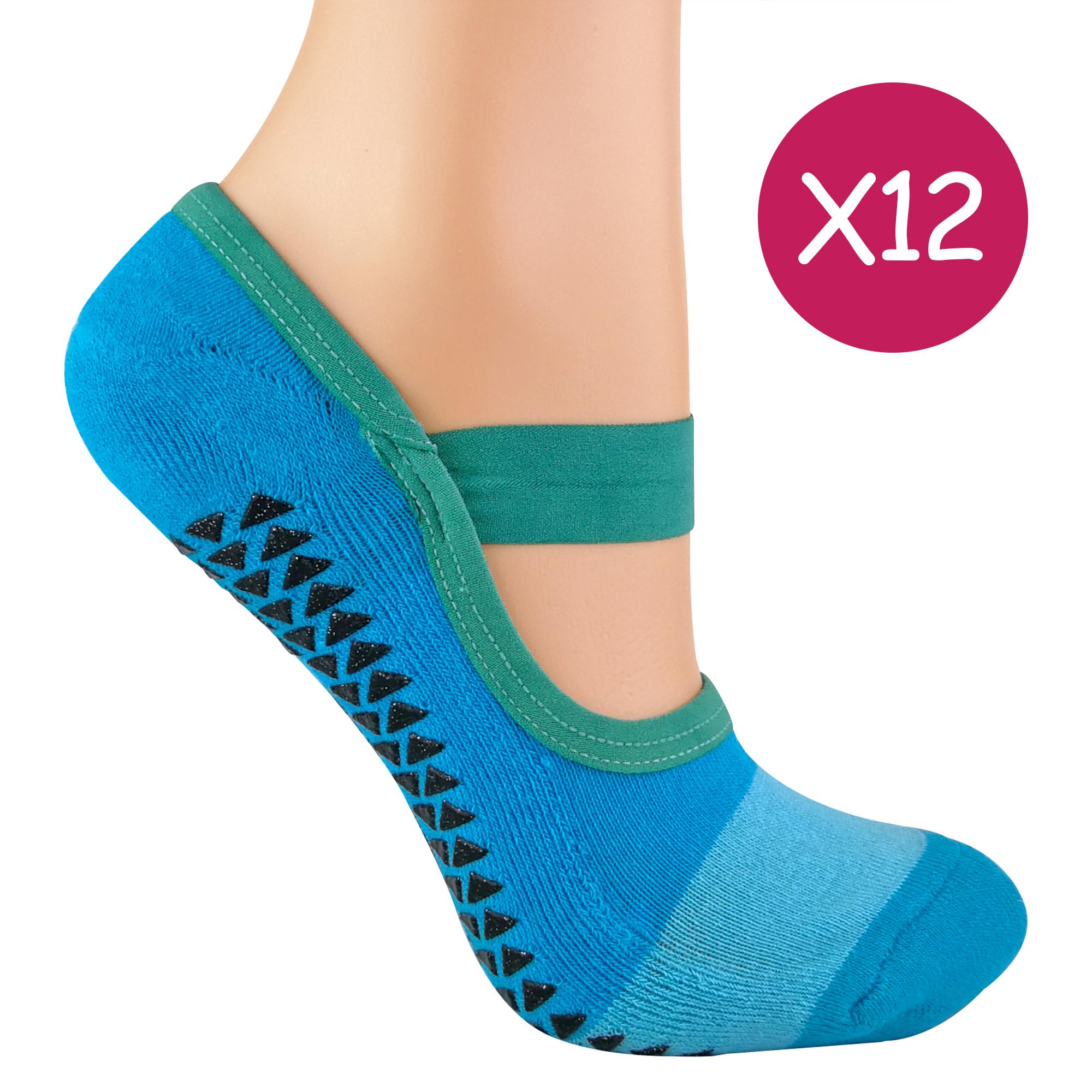 12 Paar Damen Rutschfeste Atmungsaktive Yoga Socken