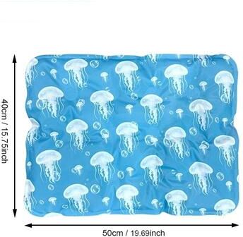 Fusion Finds Pet Cooling Mat Self Cooling Gel Pad For Dogs & Cats Portable Leak Proof Summer Cooling Bed a5