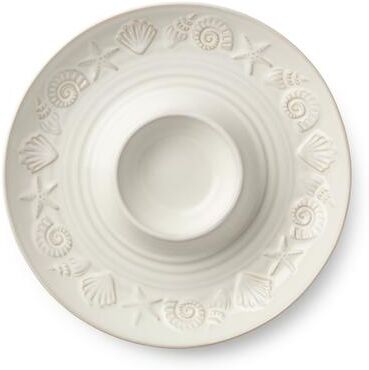 "Certified International Coastline Cream Chip & Dip Server, 13.5"" - 13.50""L x 13.50""W x 1.75""H"
