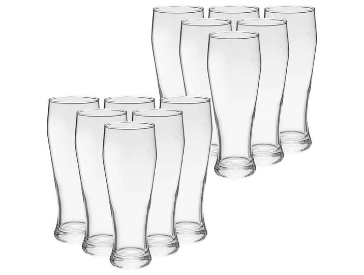 WEIZENBIERGLÄSER (GEEICHT) Bavaria transparent 0,5 l 12er Set