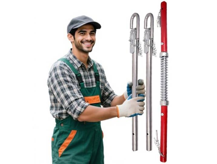 AMUFJJ abschleppstange Abschleppstange Für Pkw Kugelkopf, 3 T/ 5 T/ 6 T/ 8 T/ 20 T/ 30 T/ 50 T Abschleppstange Mit Zugkupplung Für Pkw Mit Anhängerkupplung, Mit Zwei-Wege-Dämpfung(3 ton)