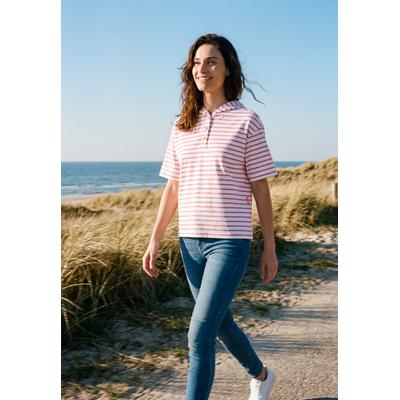 Kapuzenpullover SALZHAUT "Hoodie BANGBÜX", Damen, Gr. XS, rosa (sanftes weiß, blossom), Obermaterial: 100% Baumwolle CO., Pullover Kapuzenpullover