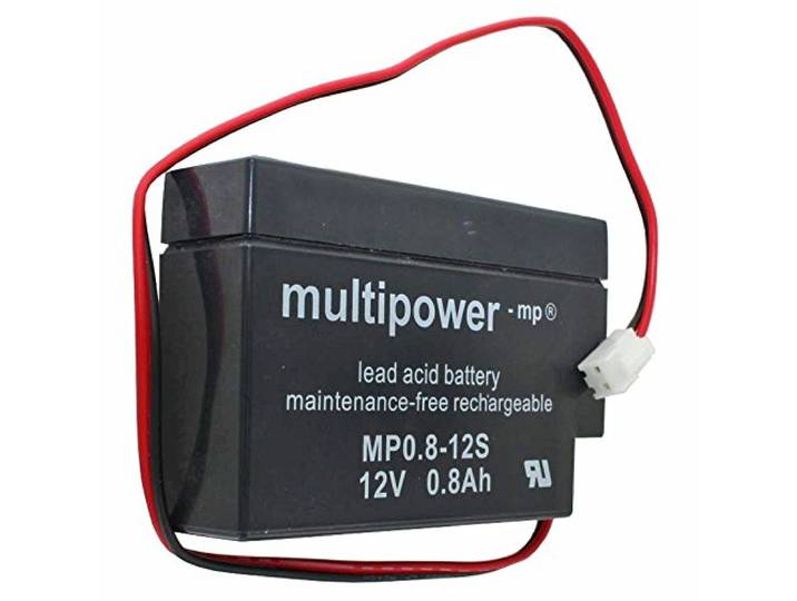 MP0,8-12 Multipower loodaccu met JST-stekker, MP0.8-12S