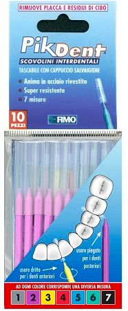 Pikdent Scovolino Interdentale 2 Viola 0,5 mm 10 Pezzi