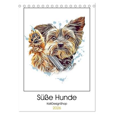 Süße Hunde (Tischkalender 2026 DIN A5 hoch), CALVENDO Monatskalender