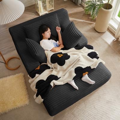 Oversized Chaise Lounge Chair Indoor, Corduroy Upholstered Modern Sofa Couch