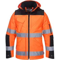 Warnschutz Winterjacke 3in1 "C469" Pro - M - orange/schwarz