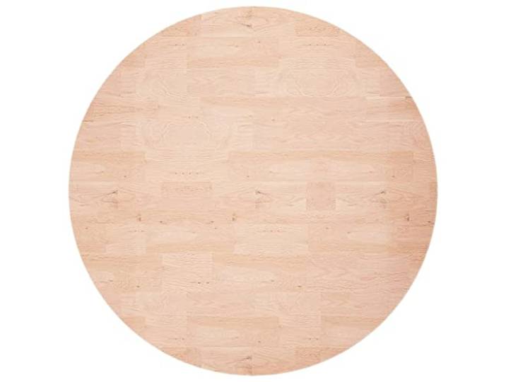 KLGBNCVE Runde Tischplatte Eiche Massivholz 80 cm Unbehandelt Für Couchtisch, Beistelltisch, Bartisch, Robust, Natürliche Maserung, Streichbar