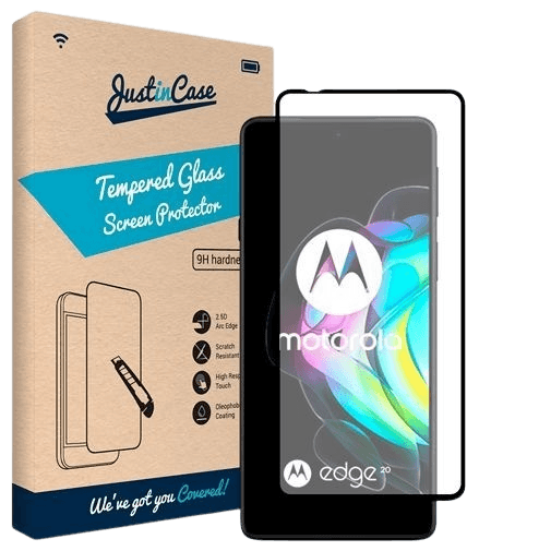 Just in Case Gehärtetes Glas Edge to Edge Displayshutzfolie Motorola Edge 20