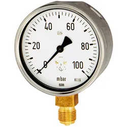 Riegler, Zubehör Druckluftwerkzeug, 102529-5803 capsuleveer, G 1/4 radiale onderkant, -60/0 mbar, Ø 63, 1 stuk