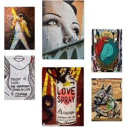 POSTER Set Mit 6 Graffiti Kunst Voller Farbe Anspruch Auf Wandgemälde A3 & A4 Rahmenlos