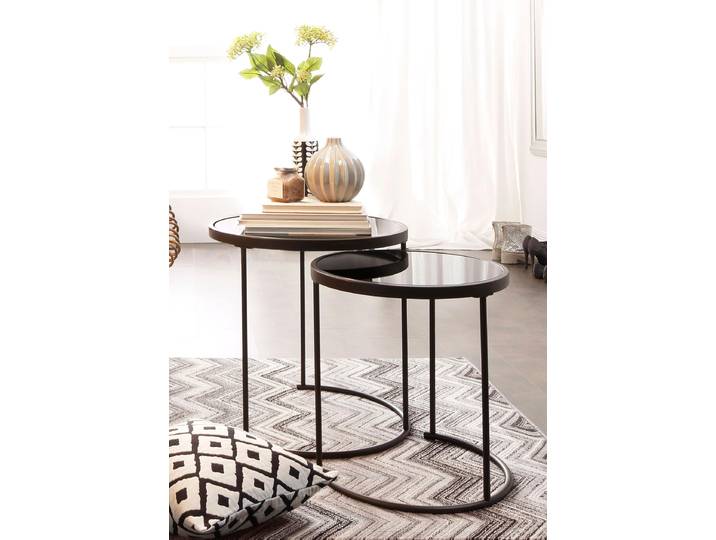 Beistelltisch HOME AFFAIRE, schwarz, B:50cm H:50cm T:45cm, Tische, Beistelltisch