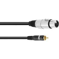 Omnitronic 30224028 XLR Adapterkabel [1x Cinch-Stecker - 1x XLR-Buchse 3 polig] 2.00 m Schwarz