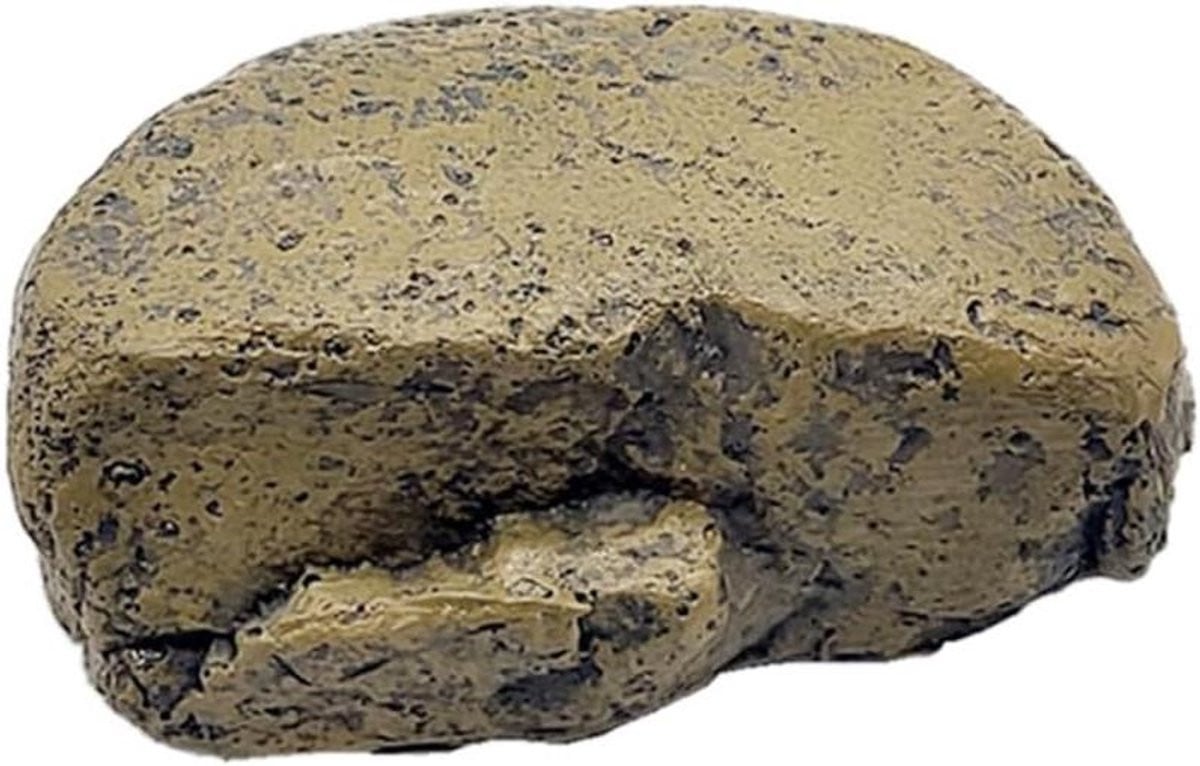 Geheime Sleutelkluis Bruin - Verborgen Opberger met Steen Uiterlijk - B/D/H: 15 x 12 x 6 cm