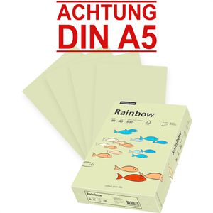 Papyrus Kopierpapier Rainbow 88373753, A5, 80g/qm, hellgrün, 500 Blatt