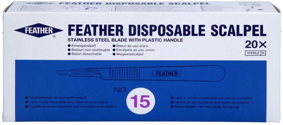 Skalpell Einmal Figur 15 Feather 20stk