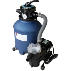 Karibu Sandfilteranlage groß inkl. Schläuche, Quarzsand 25 Kilo (6,5 m3/h, 230 V)