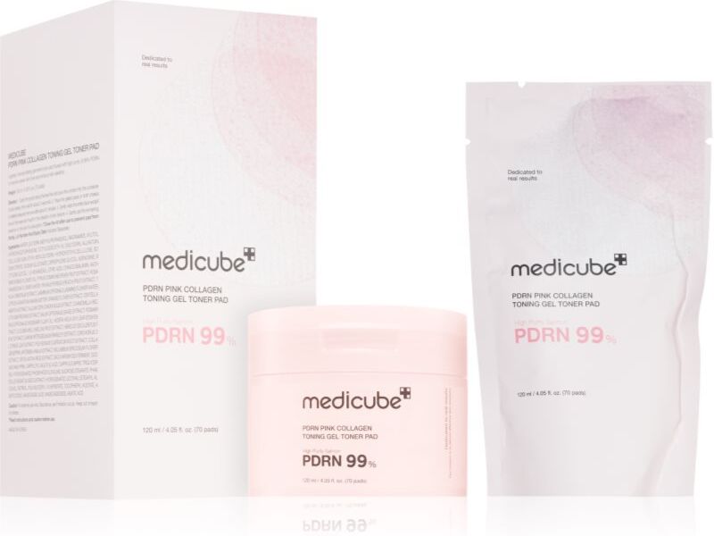 medicube PDRN Pink Collagen Toning Gel Toner Pad toner pads to brighten and smooth the skin 70 pc