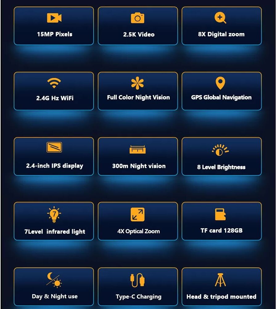 INF WiFi Nachtsicht Fernglas, hochauflösendes digitales Infrarot, perfekt für Outdoor-Abenteuer