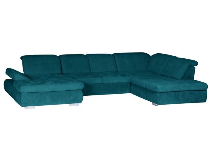 Ecksofa Sursee Basic Polipol / Farbe: Petrol / Material: Stoff Basic