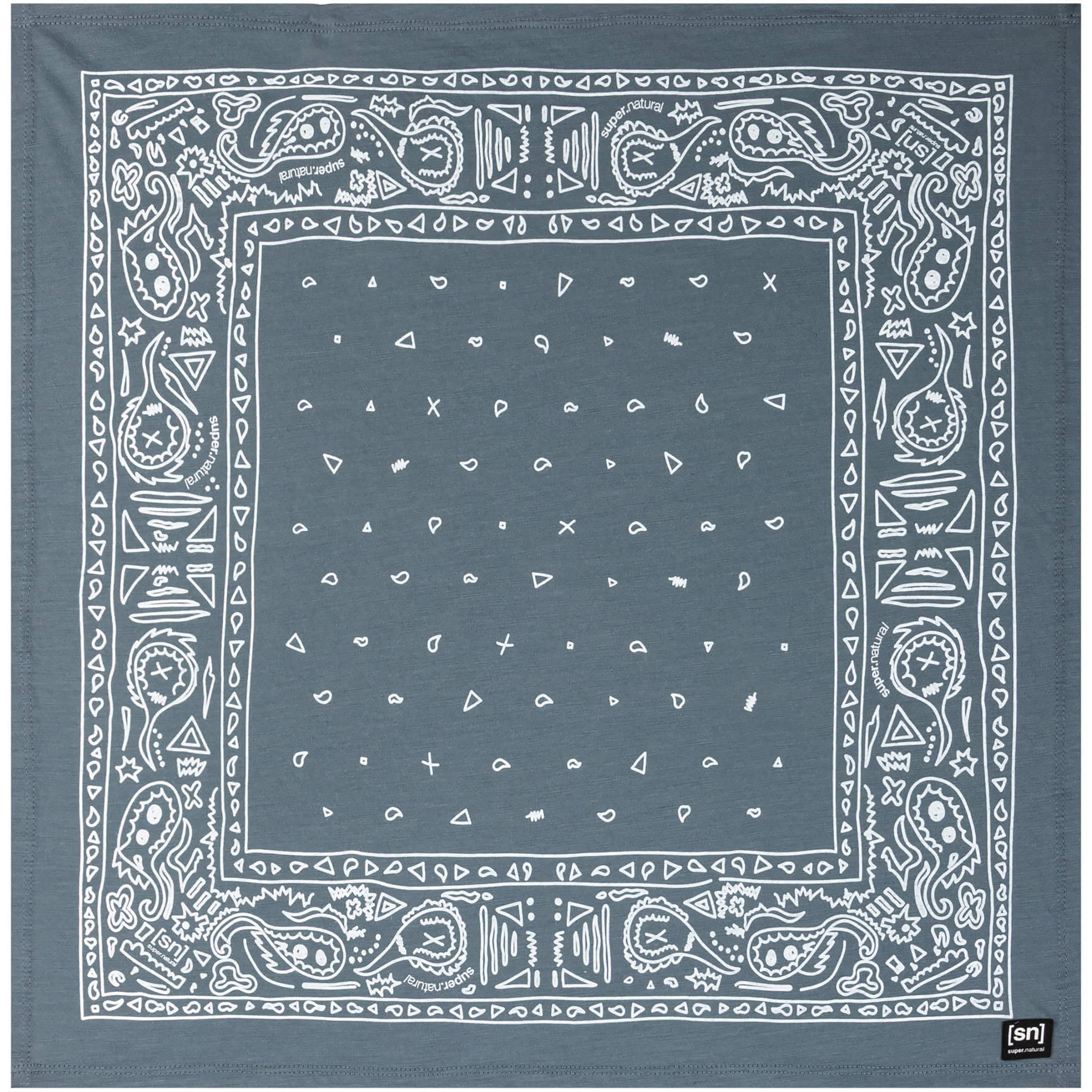 Super.Natural Pattern Bandana Schal Schals & Multifunktionstücher blau Trekking Hautfreundlich Merinowolle