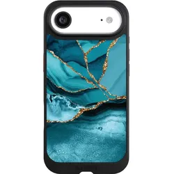 Nivocase Hülle für Apple iPhone Air Handyhülle NIVOcore Case Schwarz Edelstein Glitzer Look Marmor (Apple iPhone Air), Smartphone Hülle, Schwarz