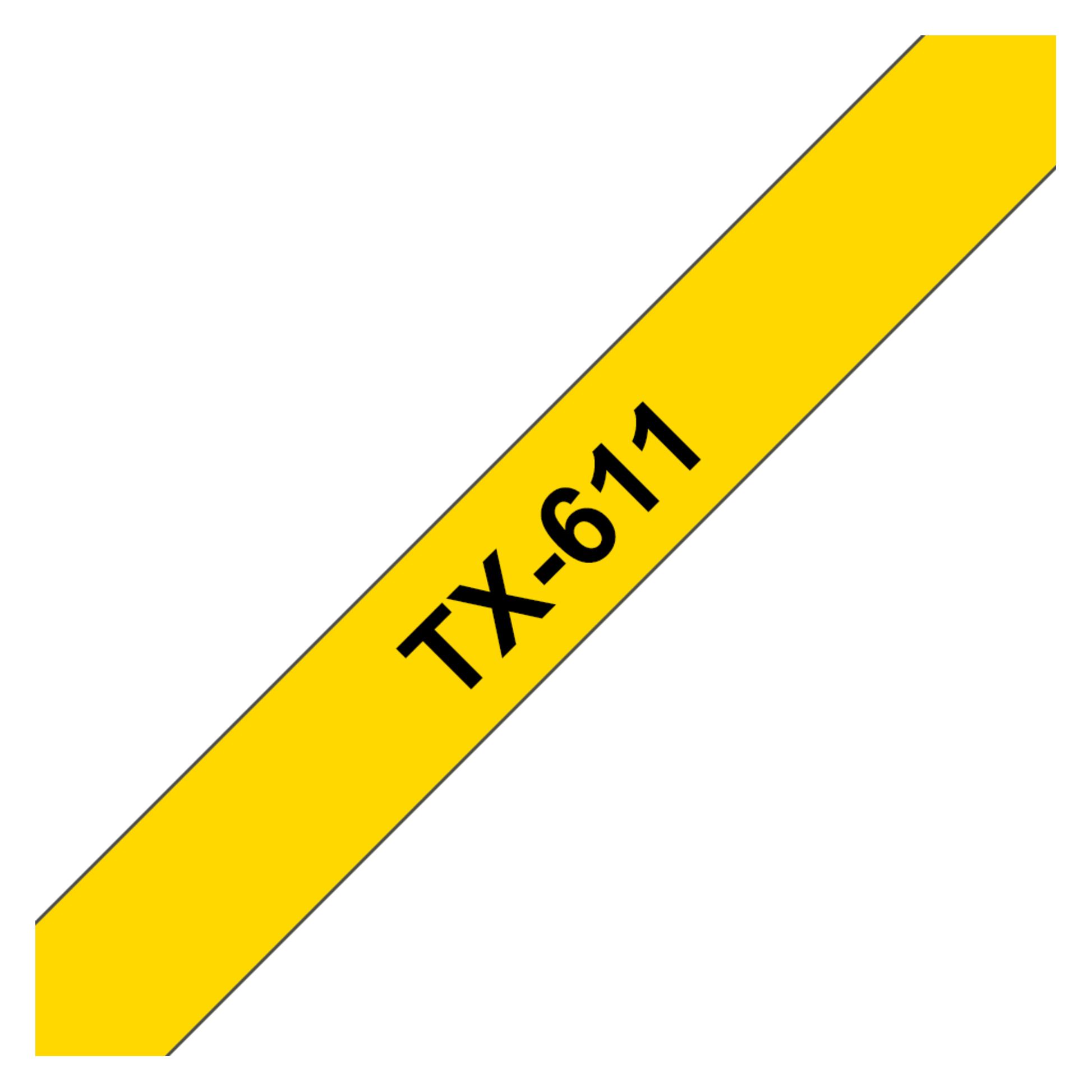 Brother Tx-611 (0.60 cm, Schwarz, Gelb) (TX-611)