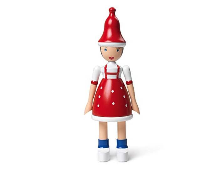 Kay Bojesen Fillette de Noël Lise Figurines 17.5 cm Figurines en bois\, rouge
