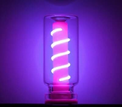 Inspired Living Retro Touch Dimmable USB Mood Lamp With Spring Design purple