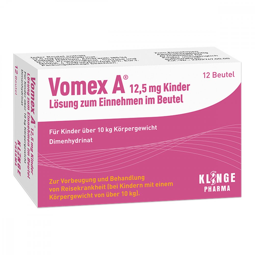 Klinge Pharma GmbH Vomex A 12,5 mg Kinder Lösung zur, zum einnehmen im Beutel 16238531