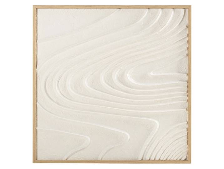 Strukturierte Leinwand NAOMI weiss 80x80x4cm