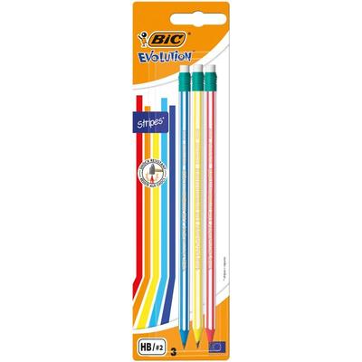 BIC Bleistift EVOLUTION® Stripes HB 3er Set