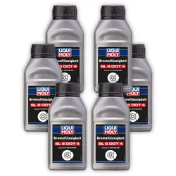 6x Bremsflüssigkeit LIQUI MOLY 21167 Bremsflüssigkeit SL6 DOT 4 Brake Fluid 500 ml