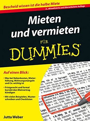 Jutta Weber - Mieten und Vermieten für Dummies - Preis vom 09.10.2026 07:28:09 h