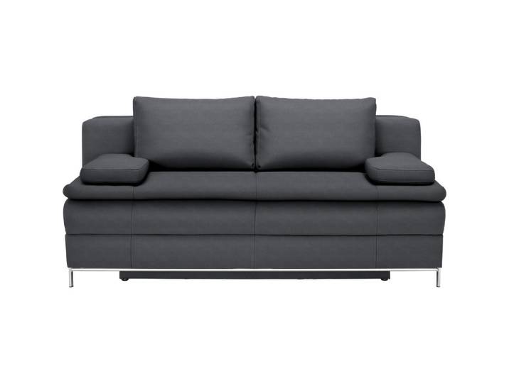 Novel Boxspringsofa Centa, Dunkelgrau, Metall, Uni, 2-Sitzer, Füllung: Schaumstoff, 200x93x107 cm, Stoffauswahl, Wohnzimmer, Sofas & Couches, Schlafsofas, Schlafsofas mit Bettkasten