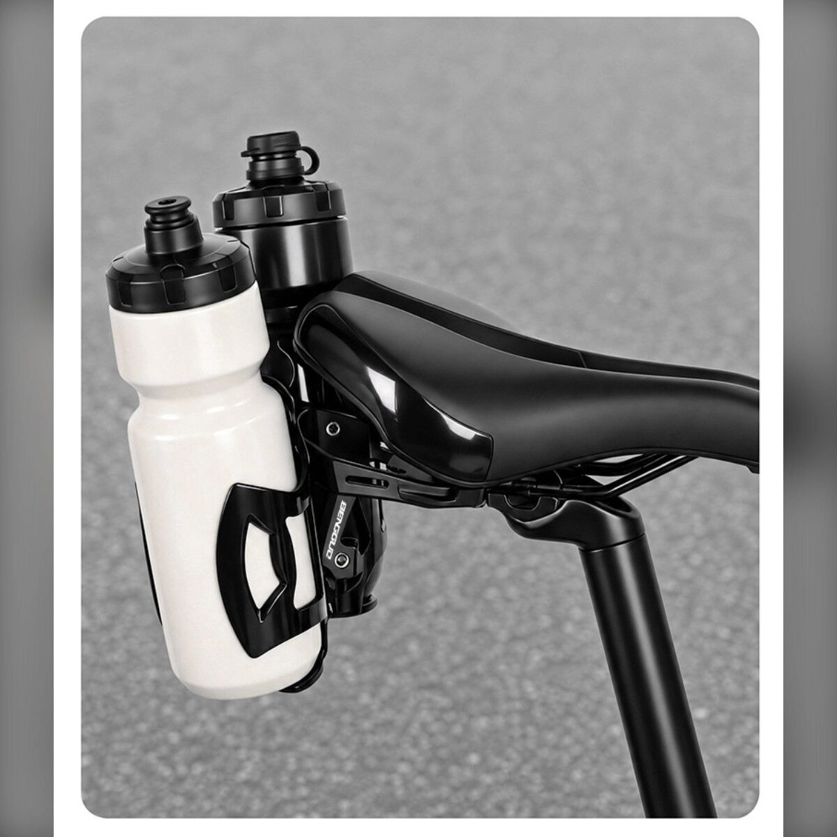 INF Extension de porte-bidon vélo en ABS noir, adaptateur simple ou double avec option pour sac arrière