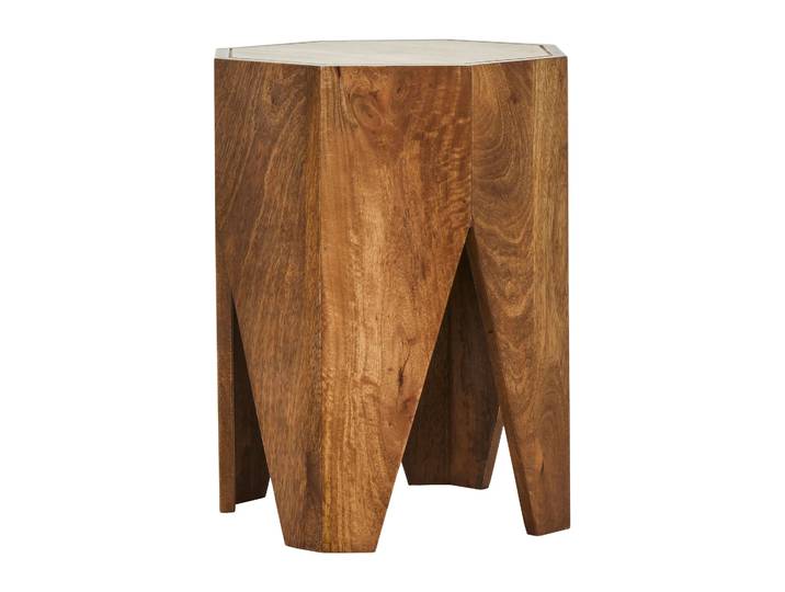 House Doctor Okta Hocker 33 x 45cm Mangoholz