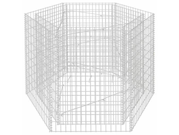 RJPLMFV Hochbett, Gabion, sechseckig, 160 x 140 x 100 cm, verzinkter Stahl Stabile Struktur, verstärkte Schweißung, für Garten oder Terrasse, Füllung von Steinen oder Kies