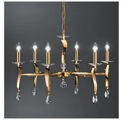 Brumberg 00859046 Pendelleuchte, gold E14, 6x40W max. IP20