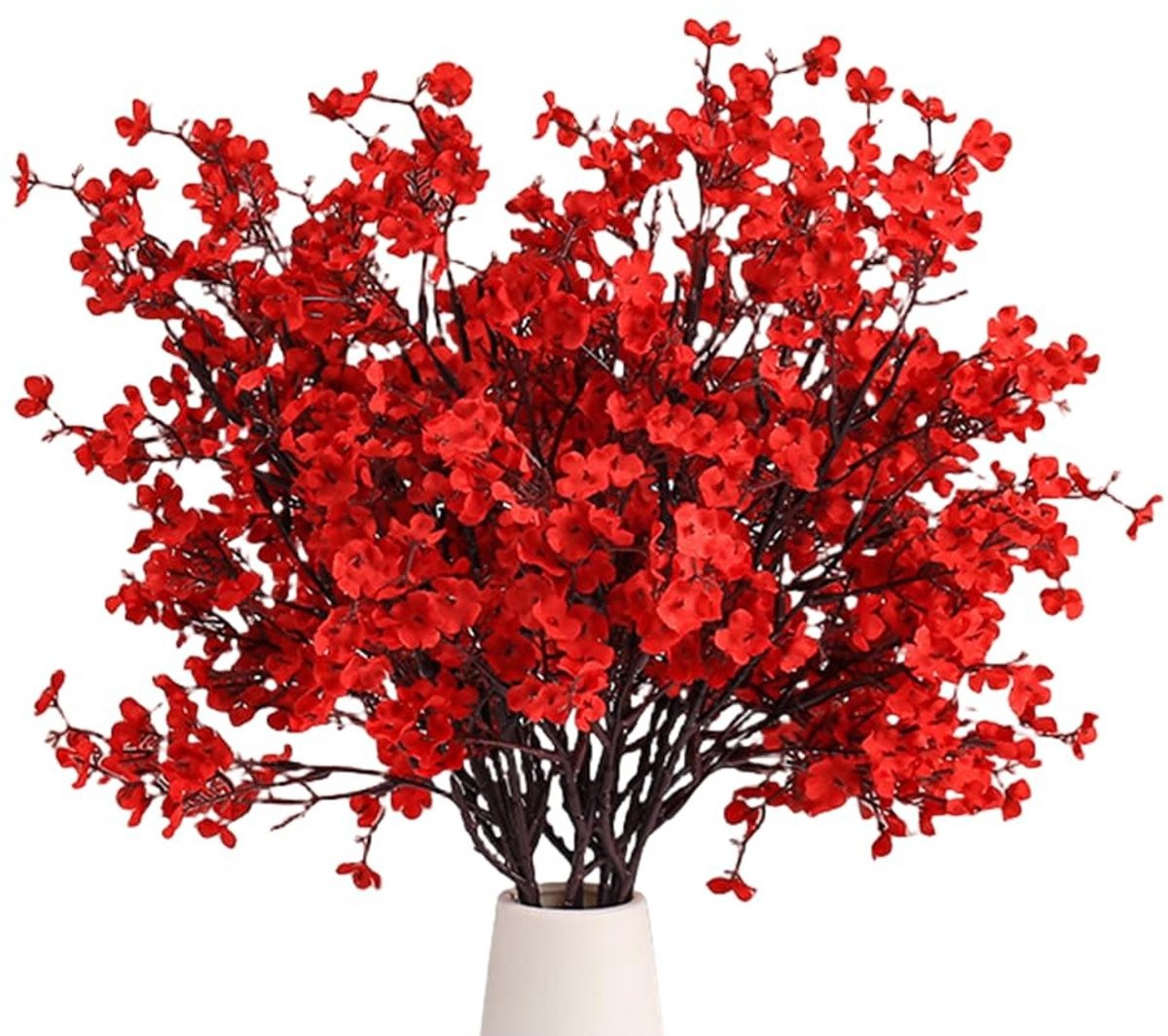 Set van 8 kunstbloemen voor decoratie voor bruiloften en feesten