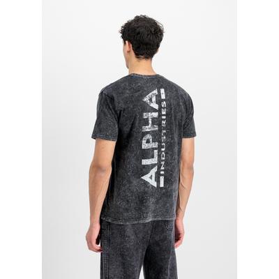 T-Shirt ALPHA INDUSTRIES "Vintage Backprint T-Shirt", Herren, Gr. L, schwarz, Obermaterial: 100% Baumwolle, Shirts T-Shirt