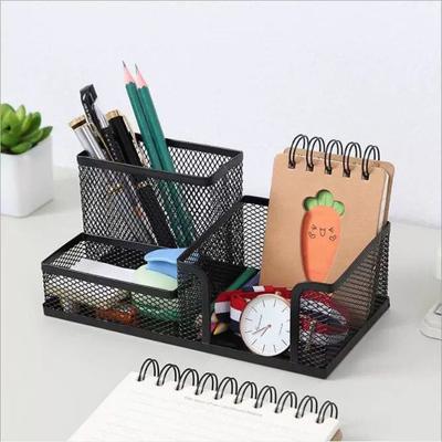 Creative Metal Pen Holder, Desk Stationery Organizer, 3 Grid Pencil File Storage Rack Creative Metal Pen Holder, Desk Stationery Organizer, 3 Grid Pencil File Storage Rack