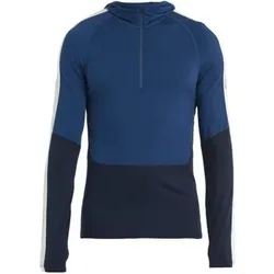 ICEBREAKER Herren Rollkragen m.RV lg.Arm He/Uni M Merino 200 Sonebula LS Half Zip Hood, Größe L in Blau Blau