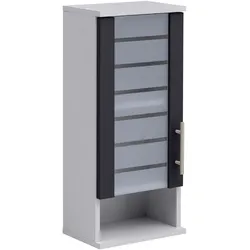 Hängeschrank Niko Anthrazit/Silber